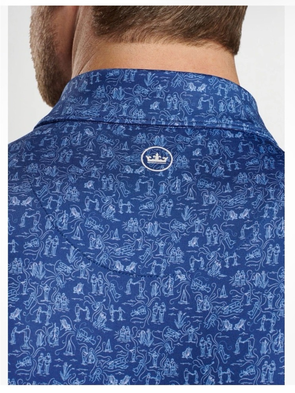 Peter Millar "Carolina Shag" Performance Polo! Sport Navy - XL - NWT & Sealed - Picture 2 of 4